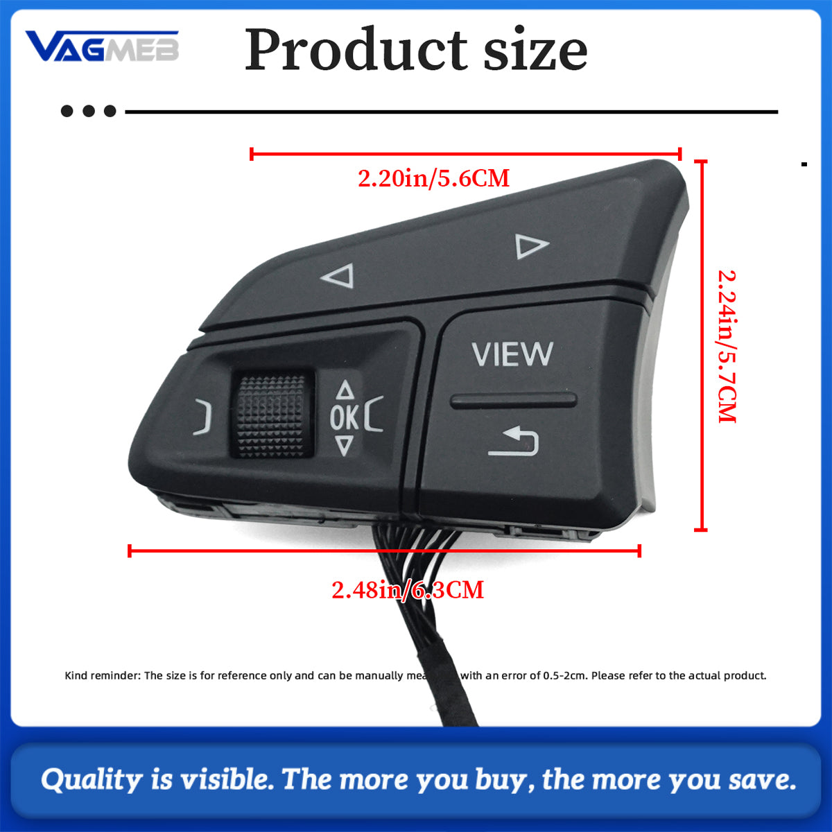 Multi functional steering wheel button For Audi TT car accessories