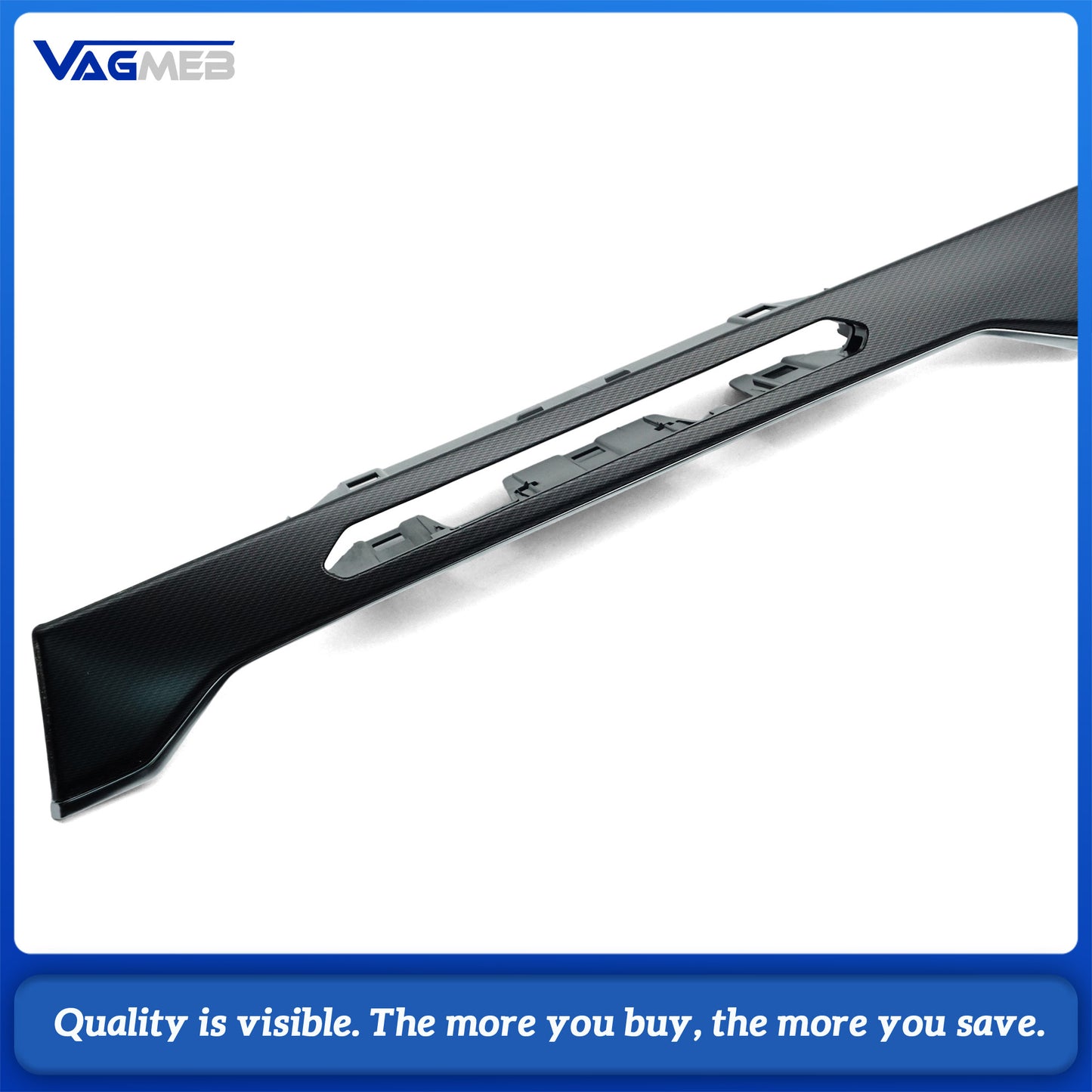 Carbon Fiber Style Long Dashboard Panel for VW Passat B8 2020 - Interior Decorative Trim