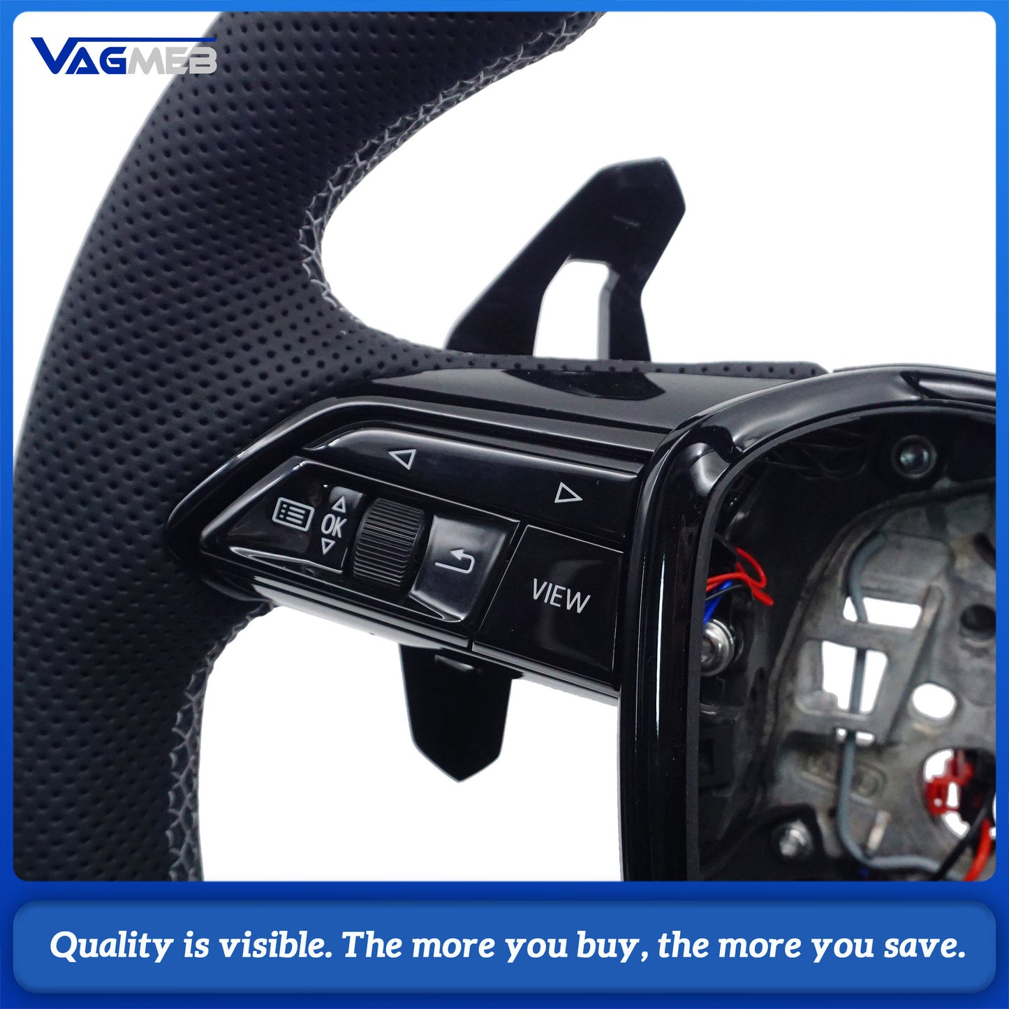 Custom Upgrade For Audi RSS Series Universal A6C8 Steering Wheel With heating function