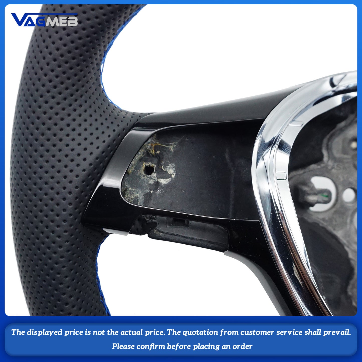Carbon Fiber Semi Perforated Sports Steering Wheel,For VW GOLF 7 MK7 Transporter T6