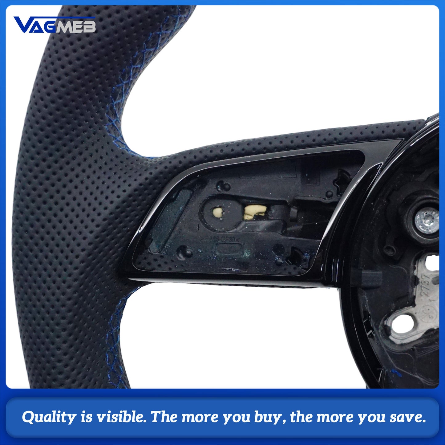 Sports style car steering wheel suitable for A4 S4 B9 A3 S3 8V RS4 RS5 A5 S5 2017-2024 leather steering wheel car accessories