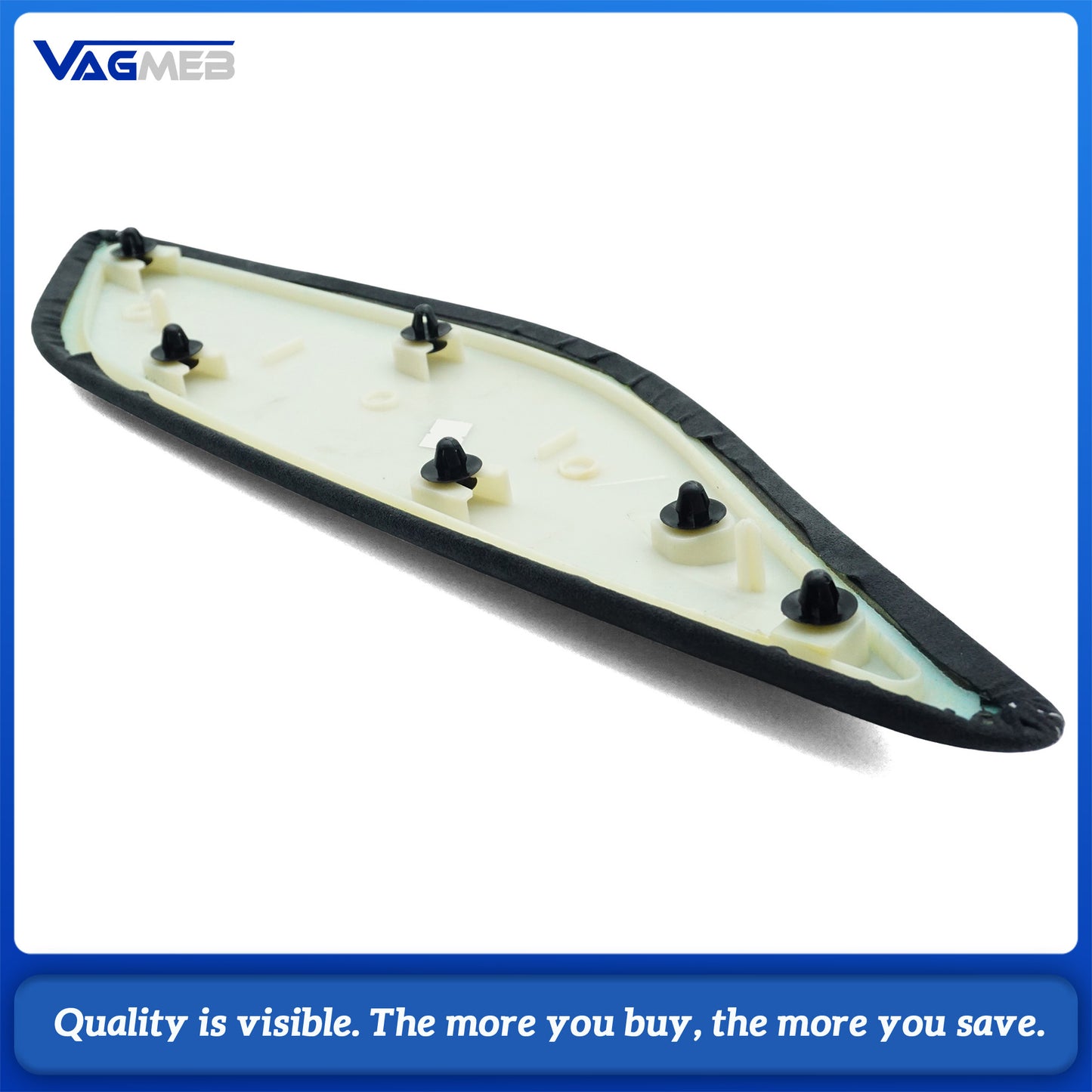 For Audi A6 C7 Interior Side Trim Panel, Alcantara Suede White Stitching, OEM Fit