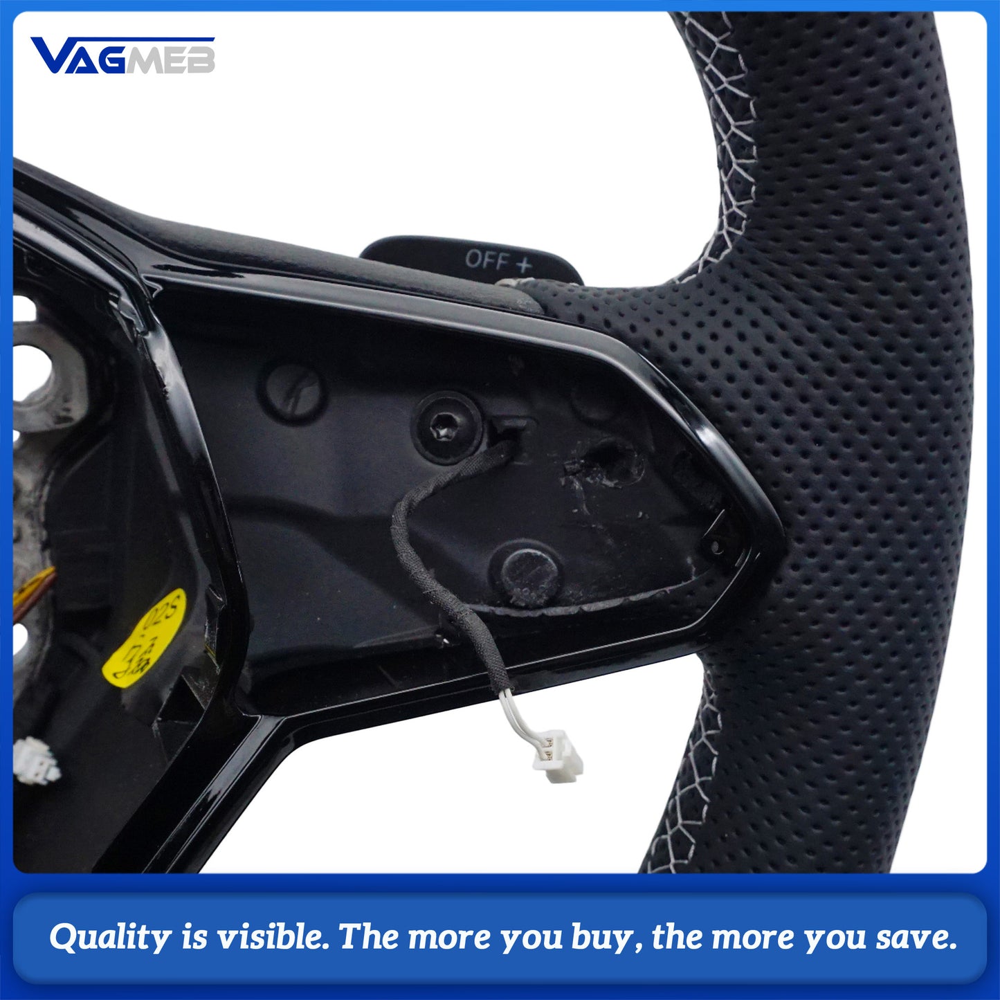 For VW Golf MK8 Upgraded Car Steering Wheel New Leather Perforated Design