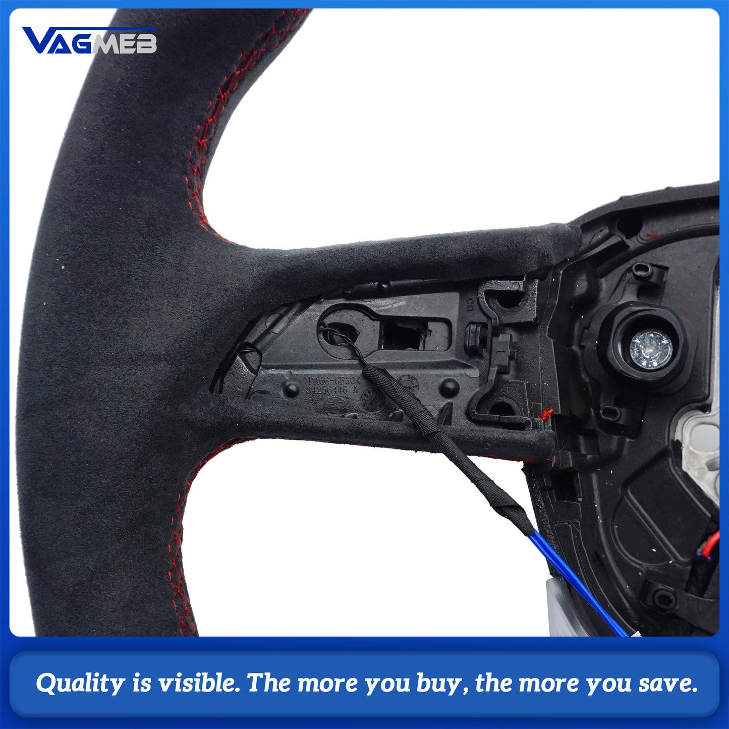 Alcantara leather flat bottomed sports steering wheel with heating For Audi Q5 FY Q7 4M Q8, Car Accessories