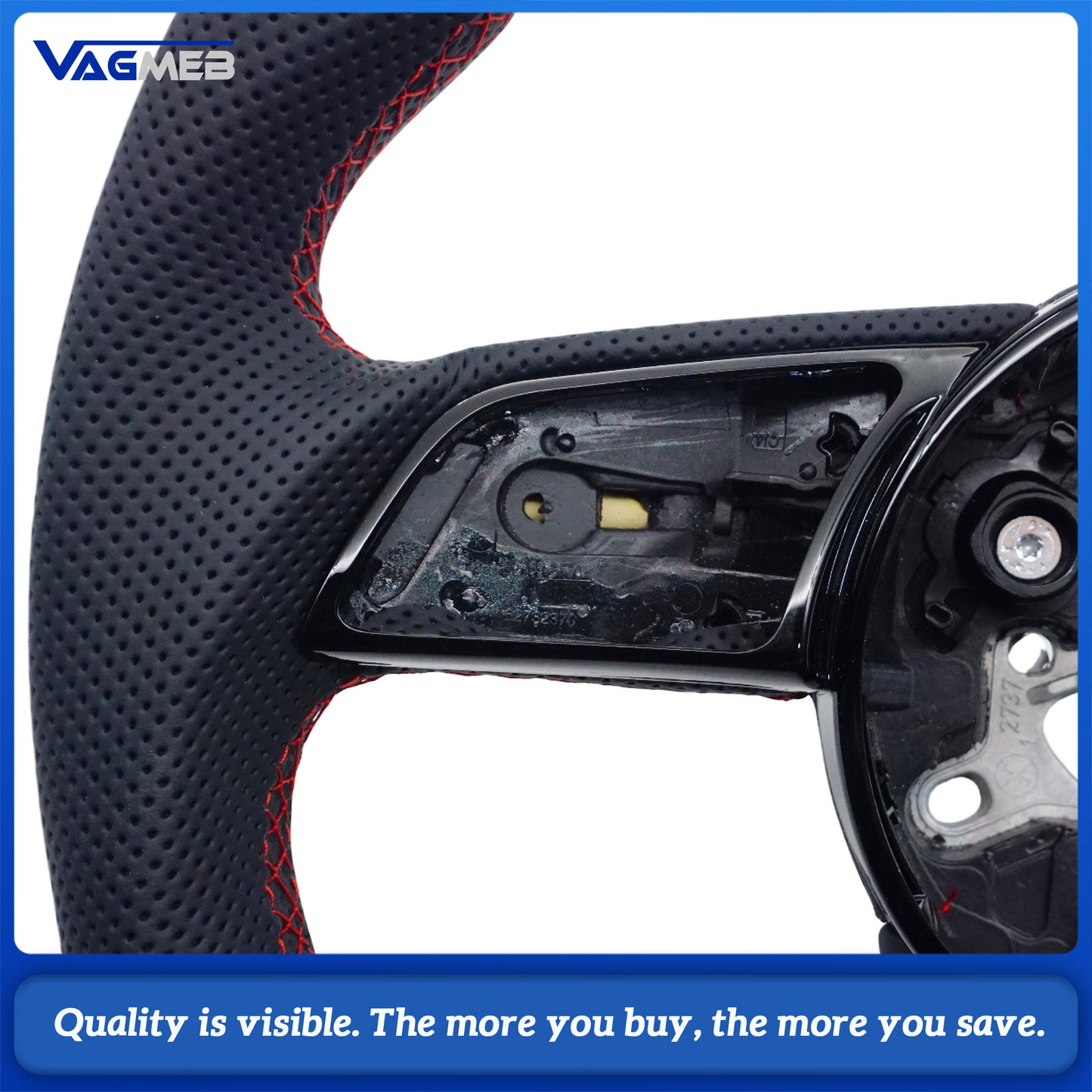 Sports style car steering wheel suitable for A4  B9 leather steering wheel car accessories