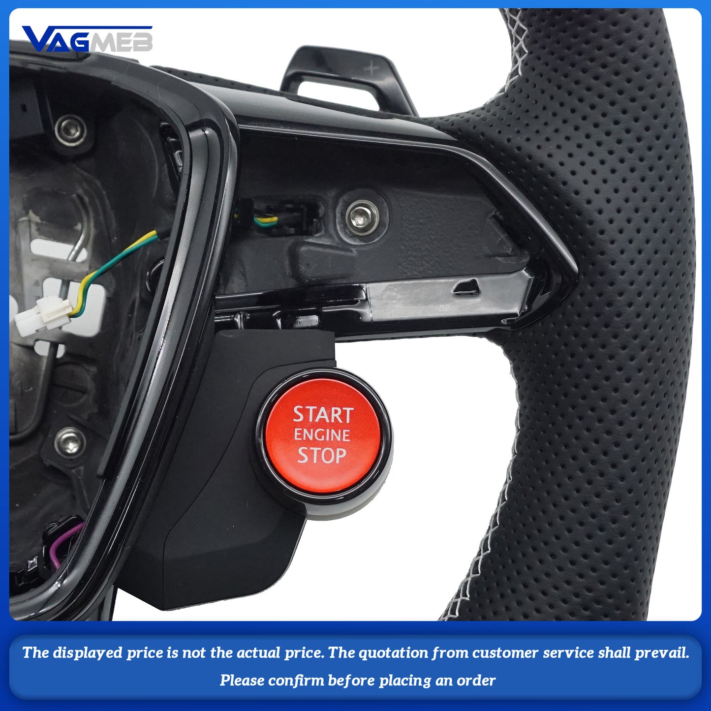 For Audi A6 C8 carbon fiber large shift lever R8 button with heating steering wheel