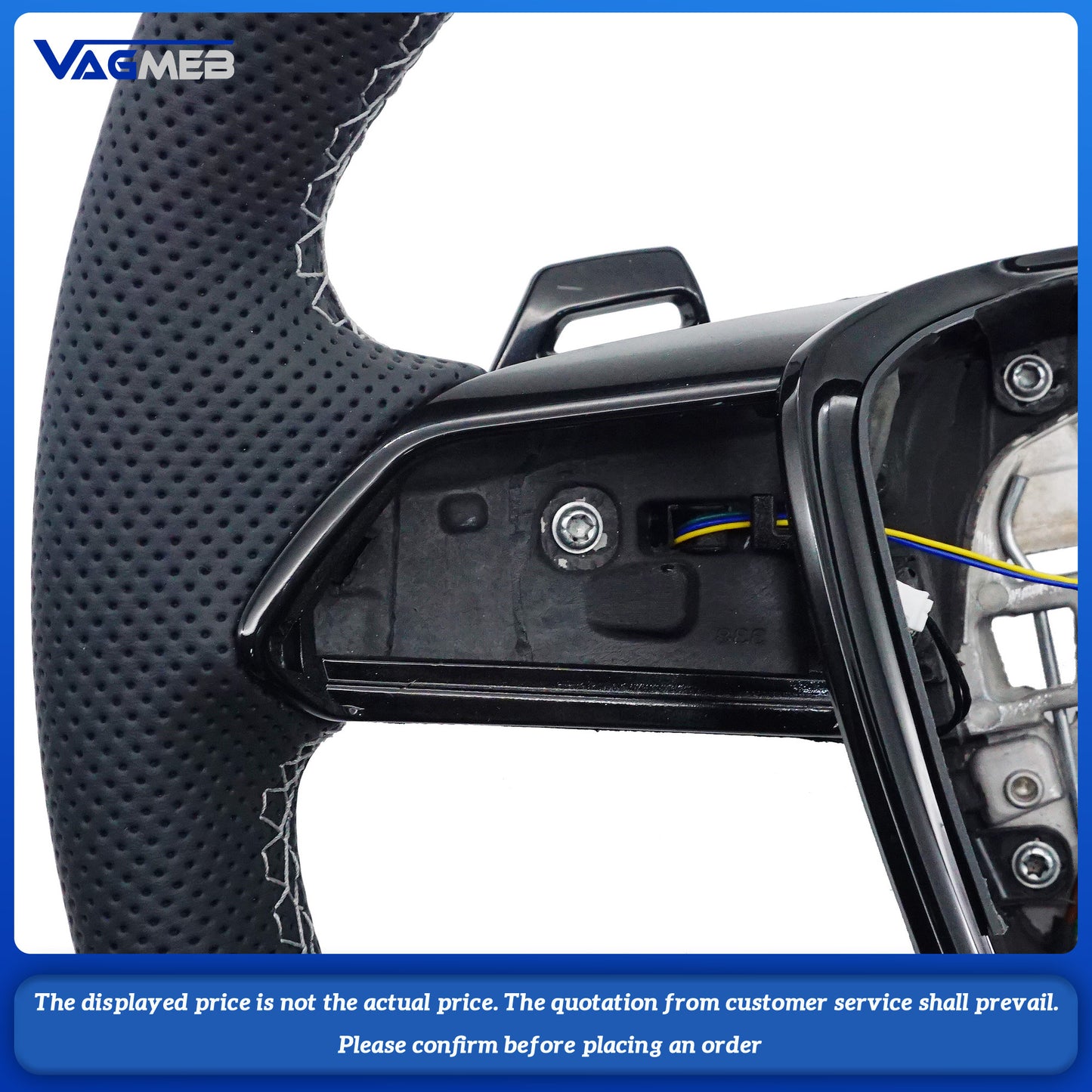 For Audi A6 C8 A7 Custom leather alcantara steering wheel