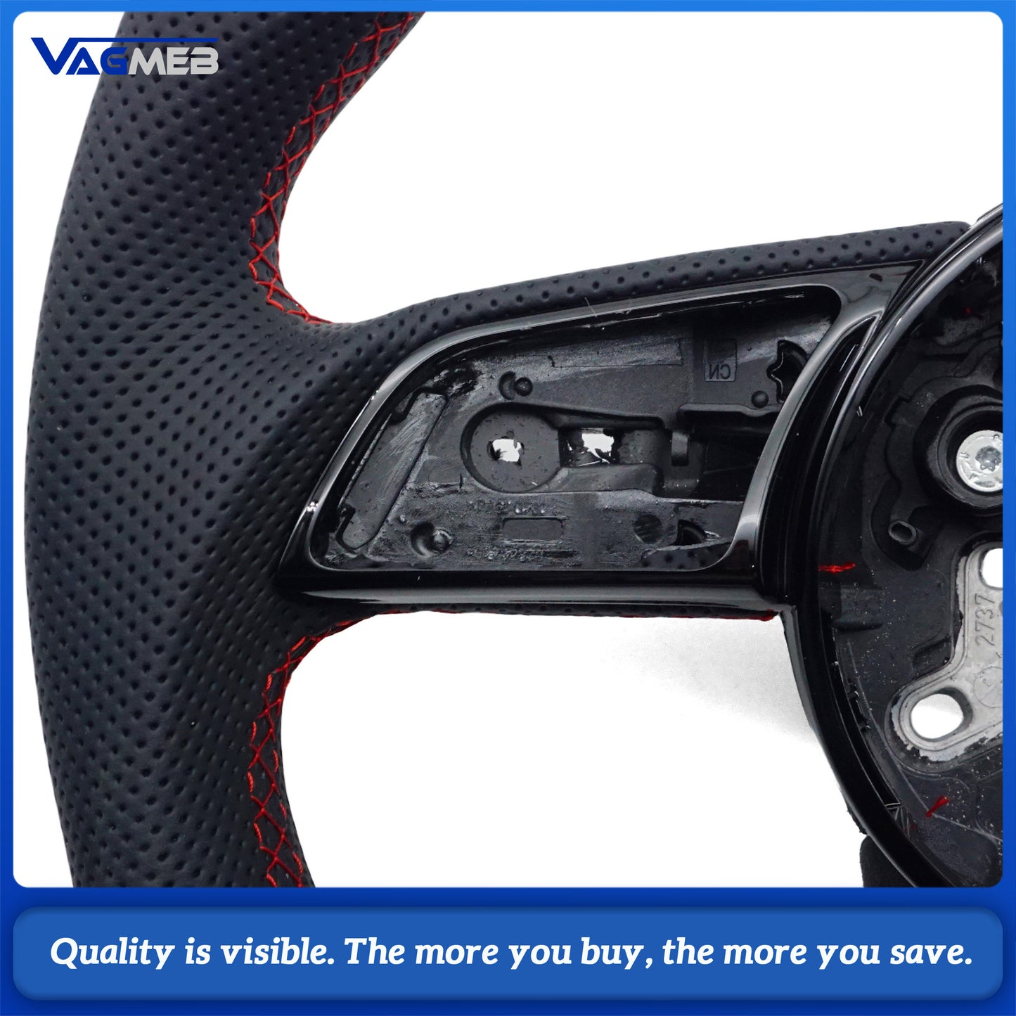 Sports style car steering wheel suitable for A4 S4 B9 A3 S3 8V RS4 RS5 A5 S5 leather steering wheel car accessories