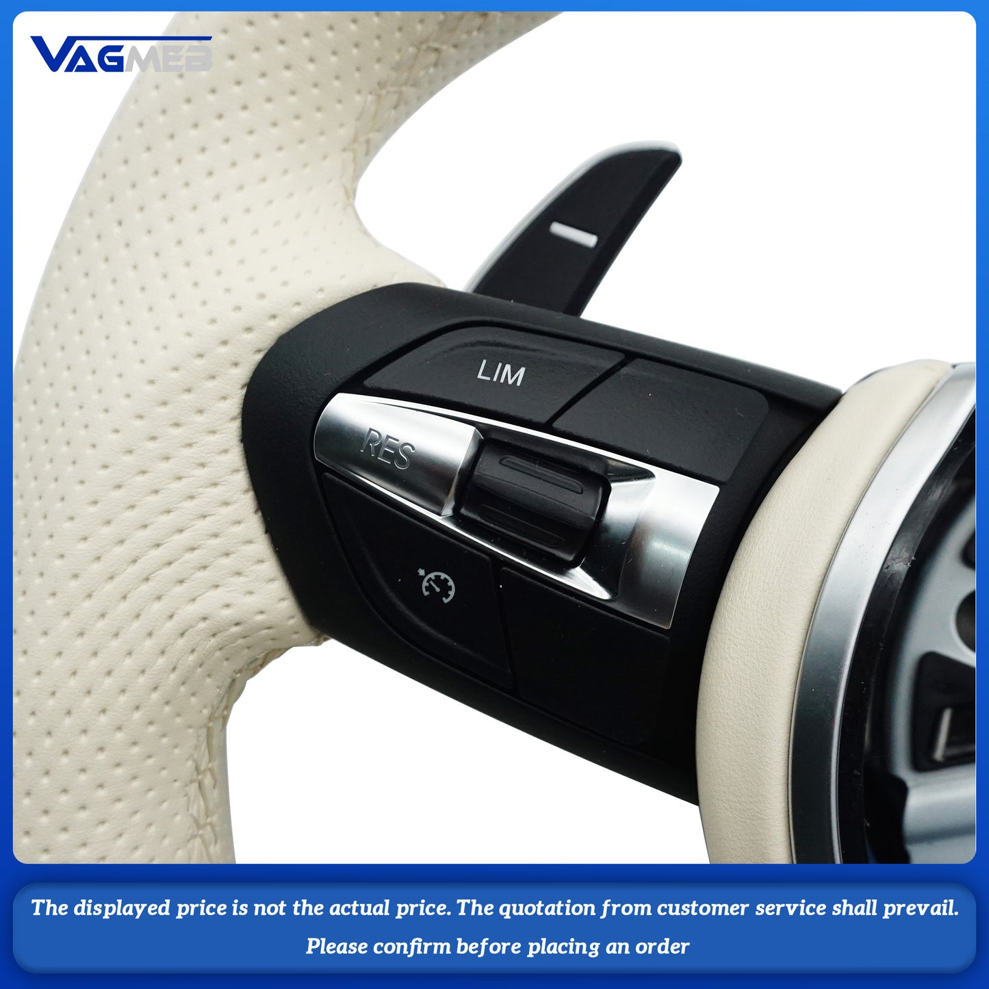 Beige Sports Steering Wheel Fit For BMW F30 F32 F10 F20 F22 F07 F01 E46 E90 M3 M4 M5 M7 3 Series 5 Series Car Accessories