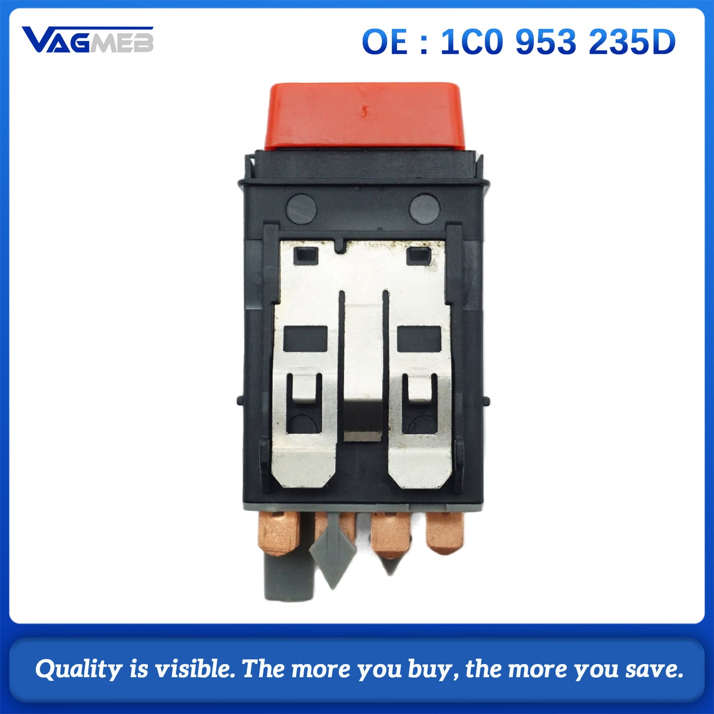 1C0 953 235 D Suitable For VW Polo Automobile Emergency Alarm Light Danger Warning Light Double Flash Switch