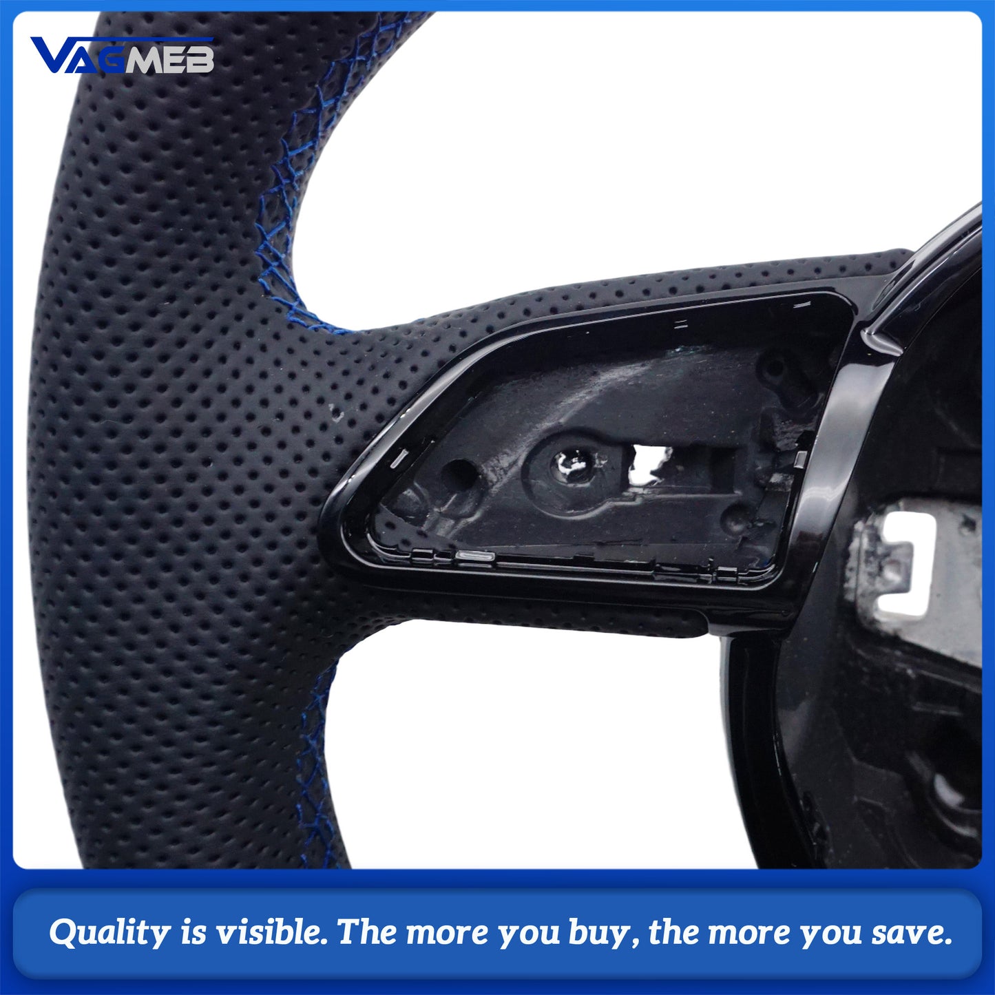 Leather material sports style steering wheel For Audi A4B8  steering wheel accessories, car accessories