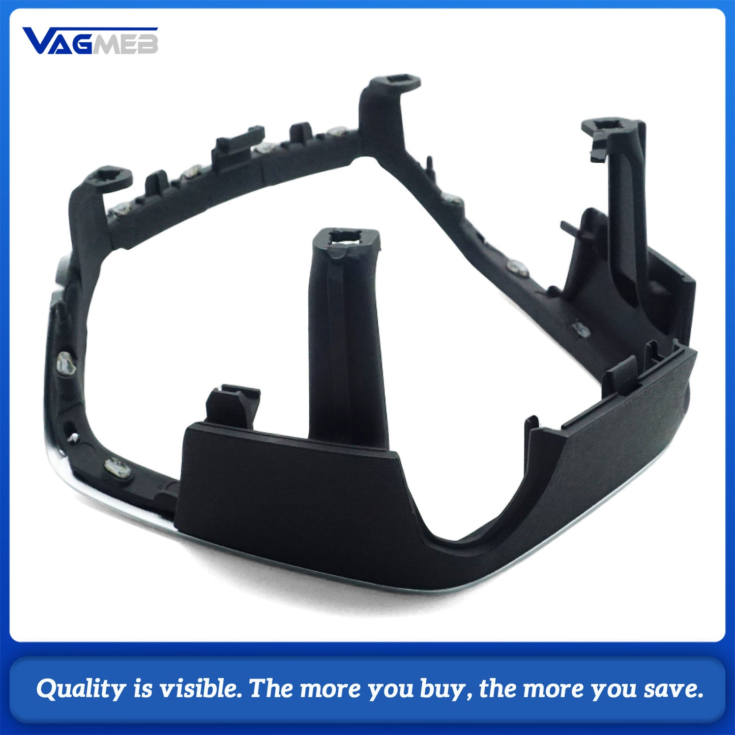 For Audi A6 C8 Airbag Base Trim with Silver Accent, Direct Fit Interior Upgrade