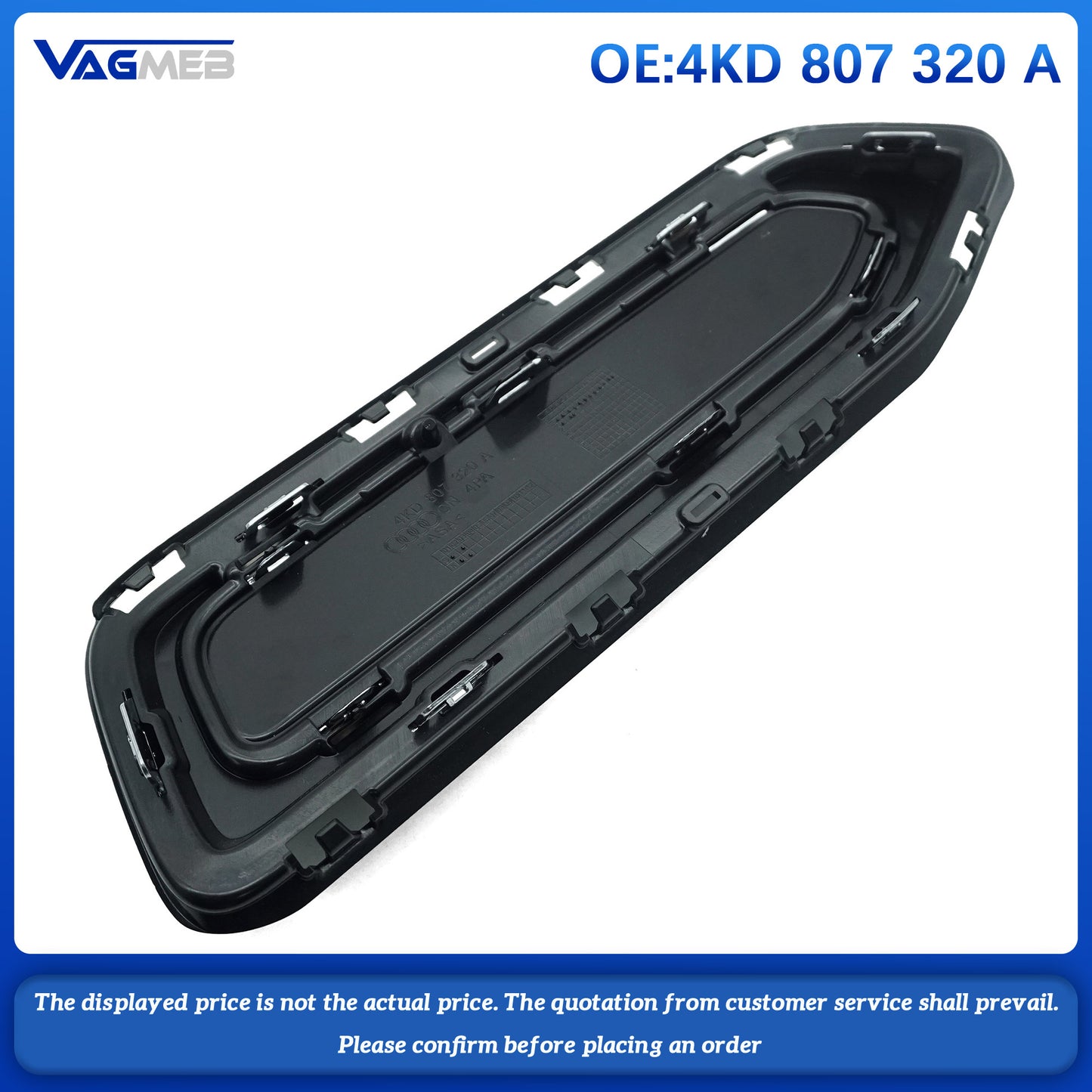 4KD 807 320 A Tailpipe Plate Rear Bumper Deflector Plate Bright Strip Plug Cover Frame for Audi A6L C8 2019-2022