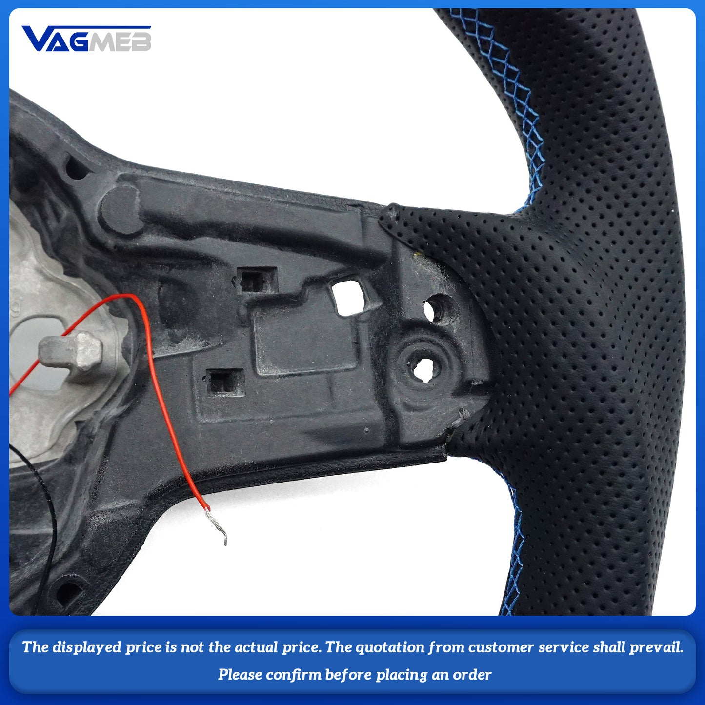 LED Carbon Fiber Steering Wheel Blue Mooring For Volkswagen Golf 7 MK7 MK7.5 GTI R GTD GTE Passat b8 Tiguan MK2 Polo