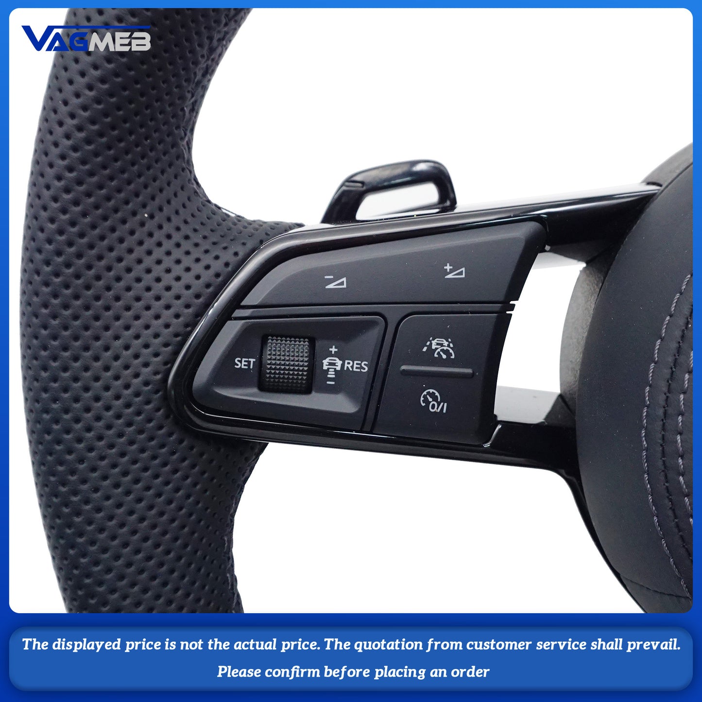 Car Steering Wheel Custom Made Leather For VW TT