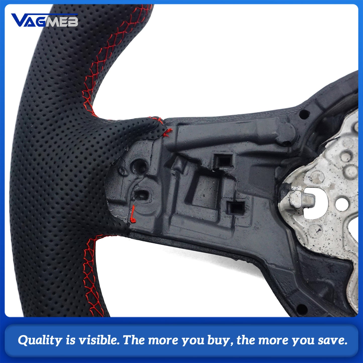 Leather Interior Sport Style Steering Wheel Modification For VW Tiguan Golf 7 7.5 GTI GTE GLI 2013-2019 Car Accessories