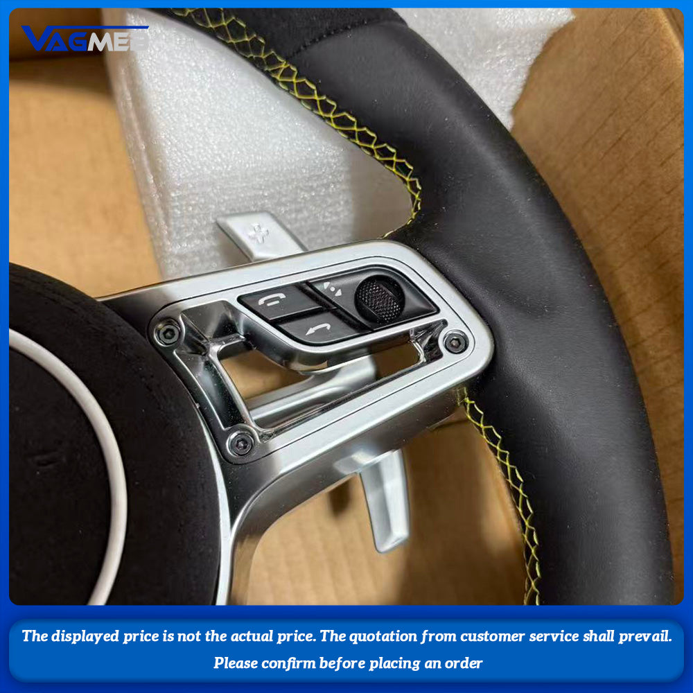 Leather Steering Wheel Custom Upgrade for PorschePanameraCayenneTaycanMacan 911 & Models