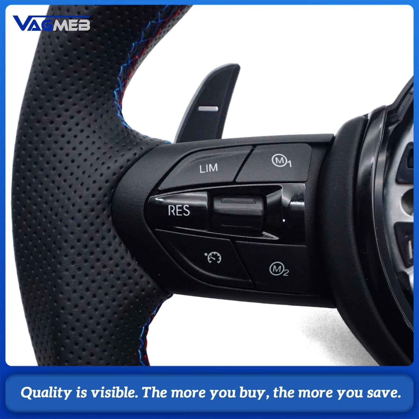 M Sport Steering Wheel for BMW Flat Bottom F01 F06 F10 F11 F12 F20 F21 F22 F25 F26 F30 F31 F32 F33 F34 F36 M3 F80 M4 F82 M5 F90