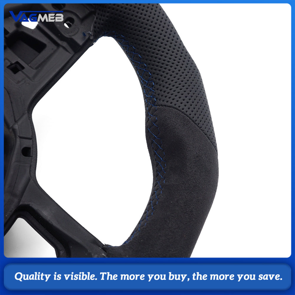 Leather steering wheel suitable for VW Golf MK7 7.5 GTI GTD GTE R Polo GTI Tiguan MK2 Passat B8 Sport steering wheel