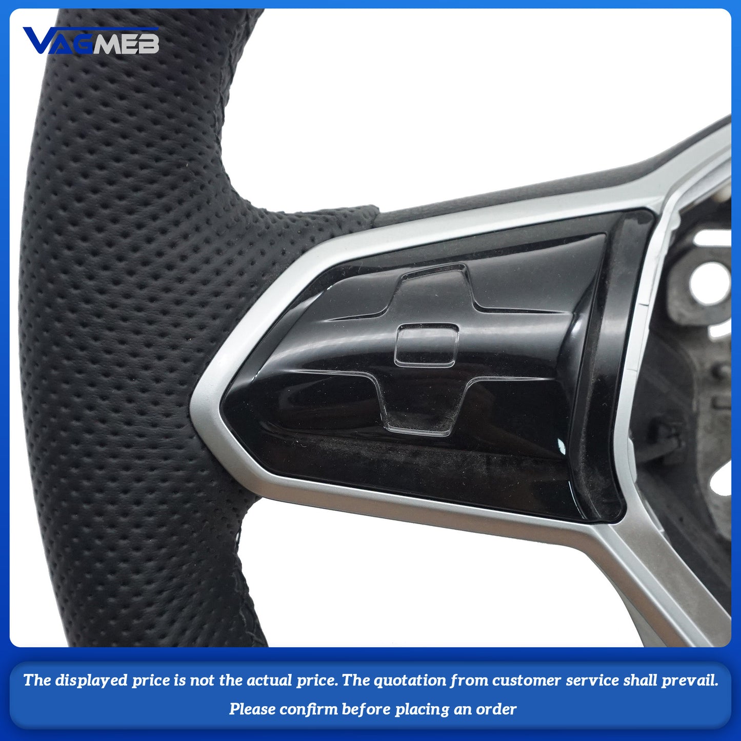 For VW Golf MK8 custom leather steering wheel with Heating and buttons Touch steering wheel