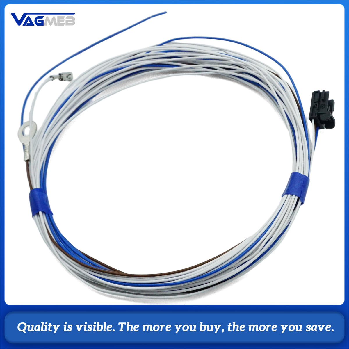For the rearview camera cable of the MQB low version, the cable for the trunk base interface. Trackless design. Cable length: 9 meters.