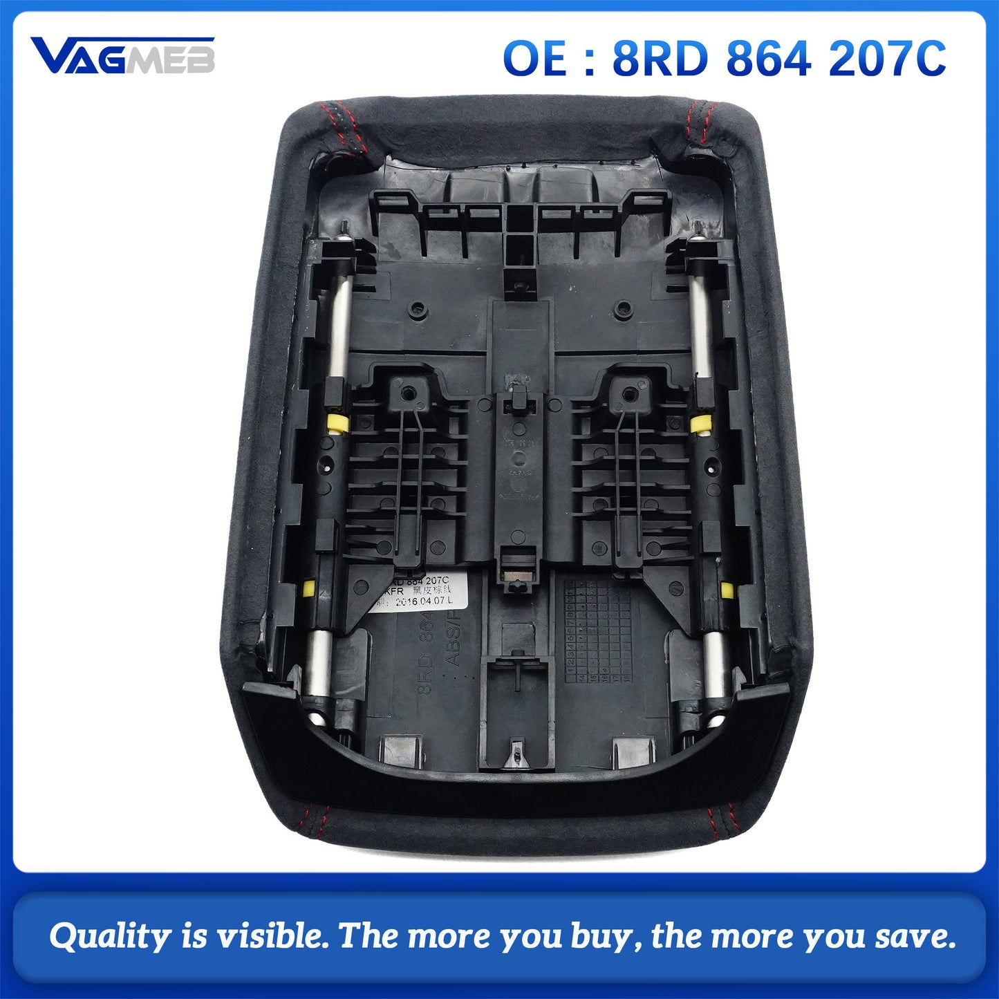 Car Interior Console Armrest Storage Box Panel Cover For Audi Q5 Trim Made of Alcantara 8RD 864 207 C