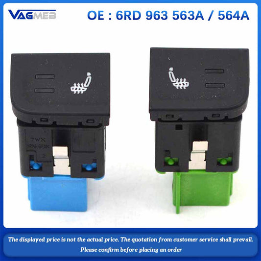 For VW Polo 2014-2018 Seat heating switch  6RD 963 563 A 6RD 963 564 A