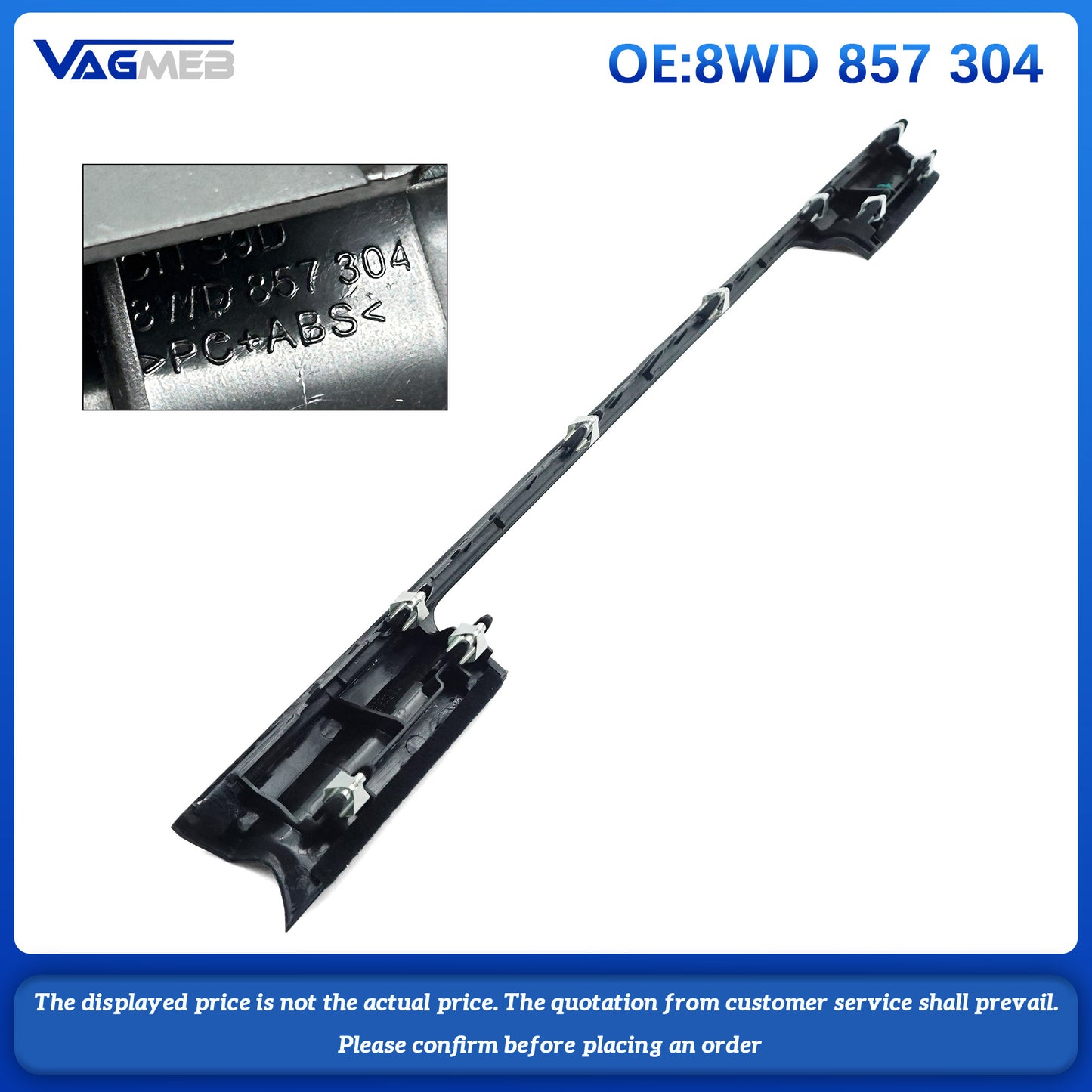 For Audi A4 8.3 inch Car screen Low down front moulding 8WD 857 304