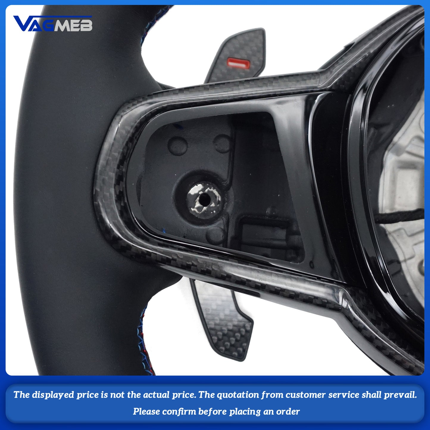 For BMW M4 CS sport steering wheel with vibration M stitching X3 X4 M3 M4 G01 G20 G30 G31 G32 G02 G82 G42 G21 G14 G87 G80
