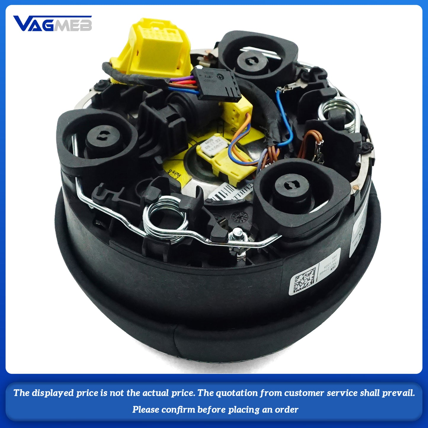 Steering wheel airbag cover multifunction steering wheel For Audi A4B9 Dermal white thread