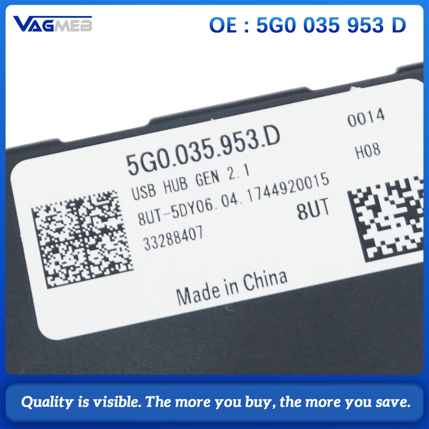 USB Hub Conversion Adapter Cable Splitter Module 5G0 035 953 D Suitable for Volkswagen Passat B8  Golf models