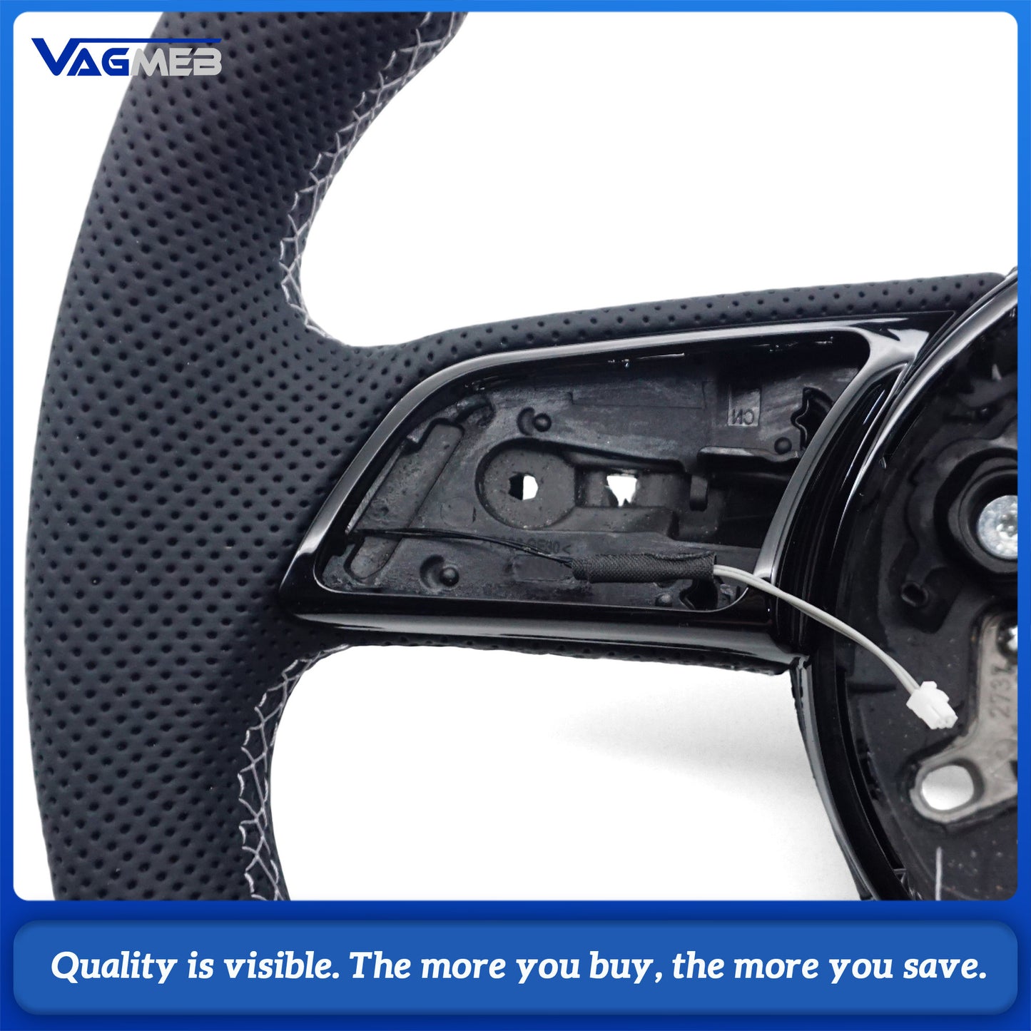 Heated steering wheel suitable for Audi A4 B9 S3 RS4 RS5 A3 A5 S3 S4 S5 2017-2024 leather flat bottomed steering wheel