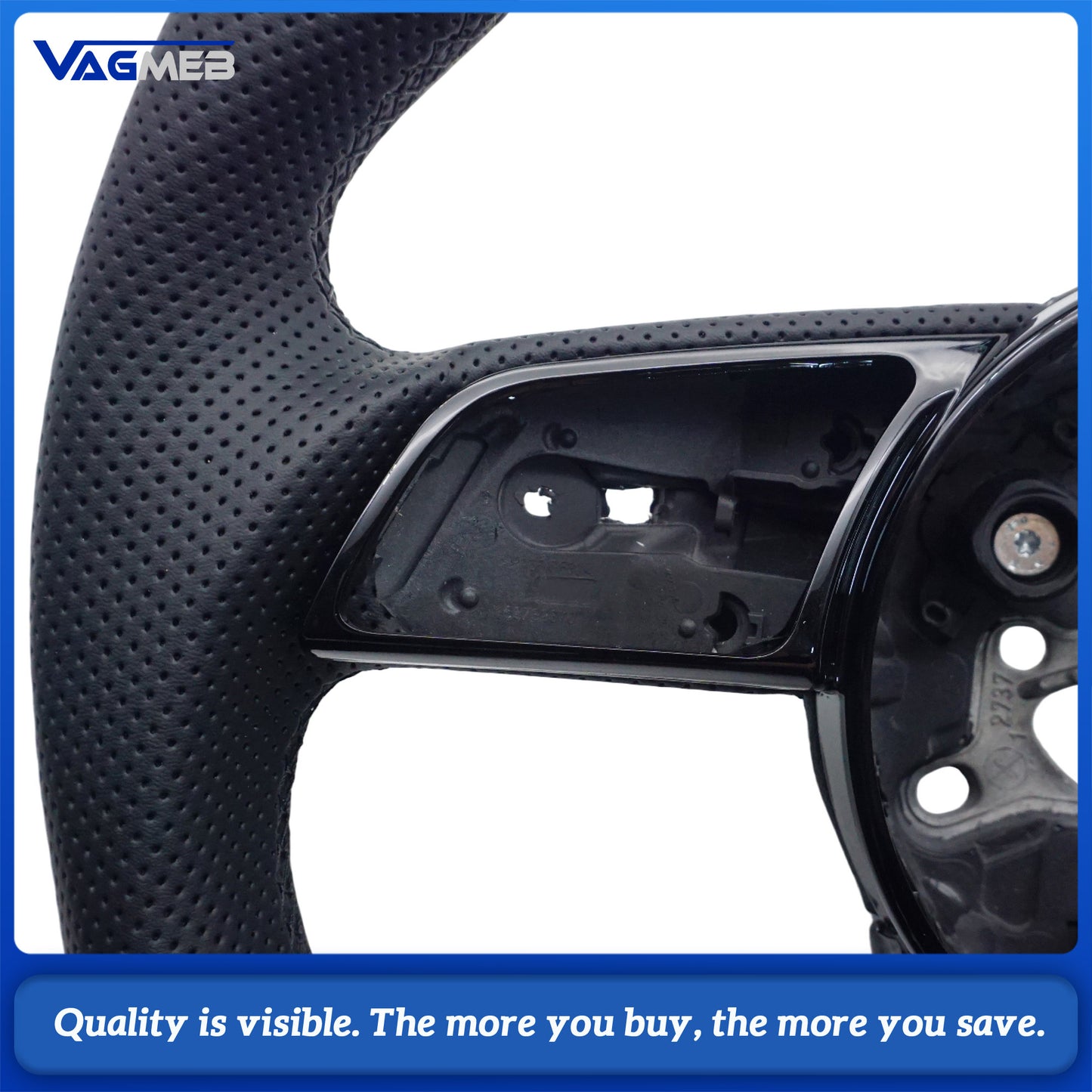 Suitable for Audi A4 B9 S3 RS4 RS5 A3 A5 S3 S4 S5 carbon fiber leather sports steering wheel assembly, Car Accessories