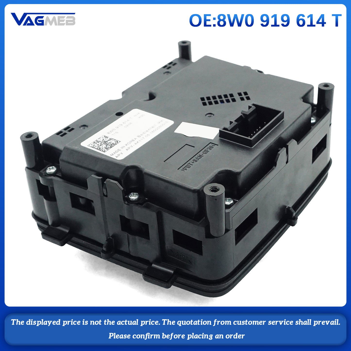 For Audi A4 B9 B10 high-end tablet, multimedia panel  8W0 919 614 T