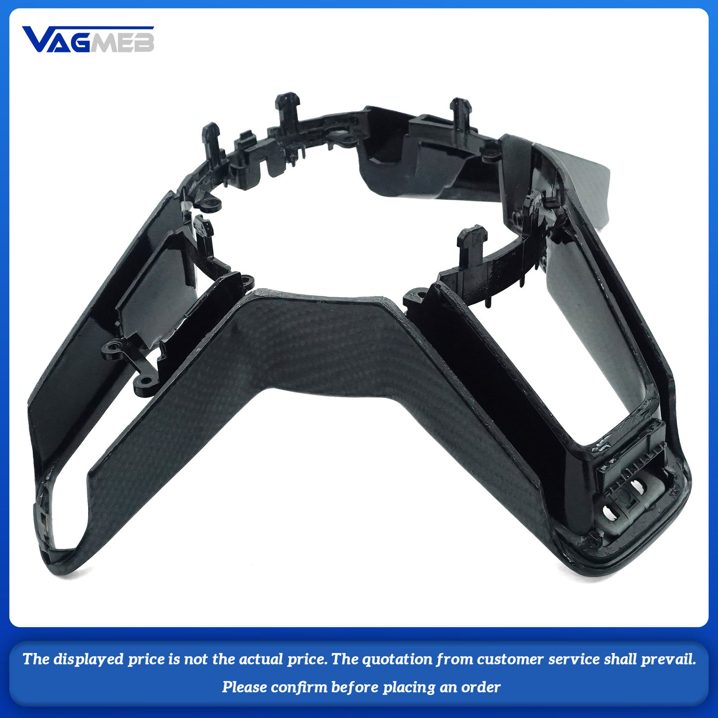 For Audi R8 TT Series Decorative Frame Steering Wheel Interior Car Accessories Upgrade carbon fiber