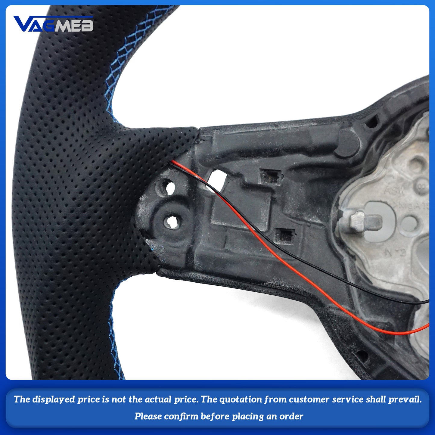 LED Carbon Fiber Steering Wheel Blue Mooring For Volkswagen Golf 7 MK7 MK7.5 GTI R GTD GTE Passat b8 Tiguan MK2 Polo