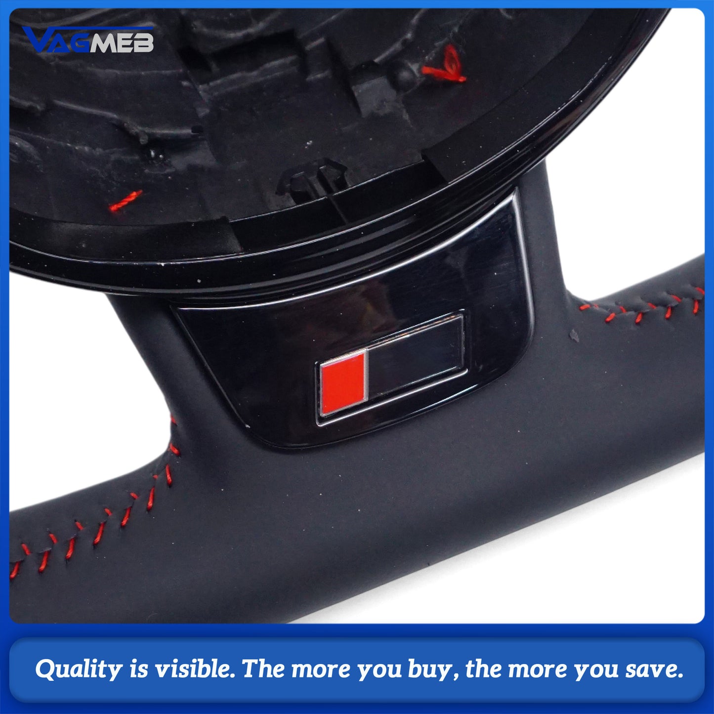 The leather sports flat bottom of the car steering wheel suitable for Audi A6 C7 car accessories