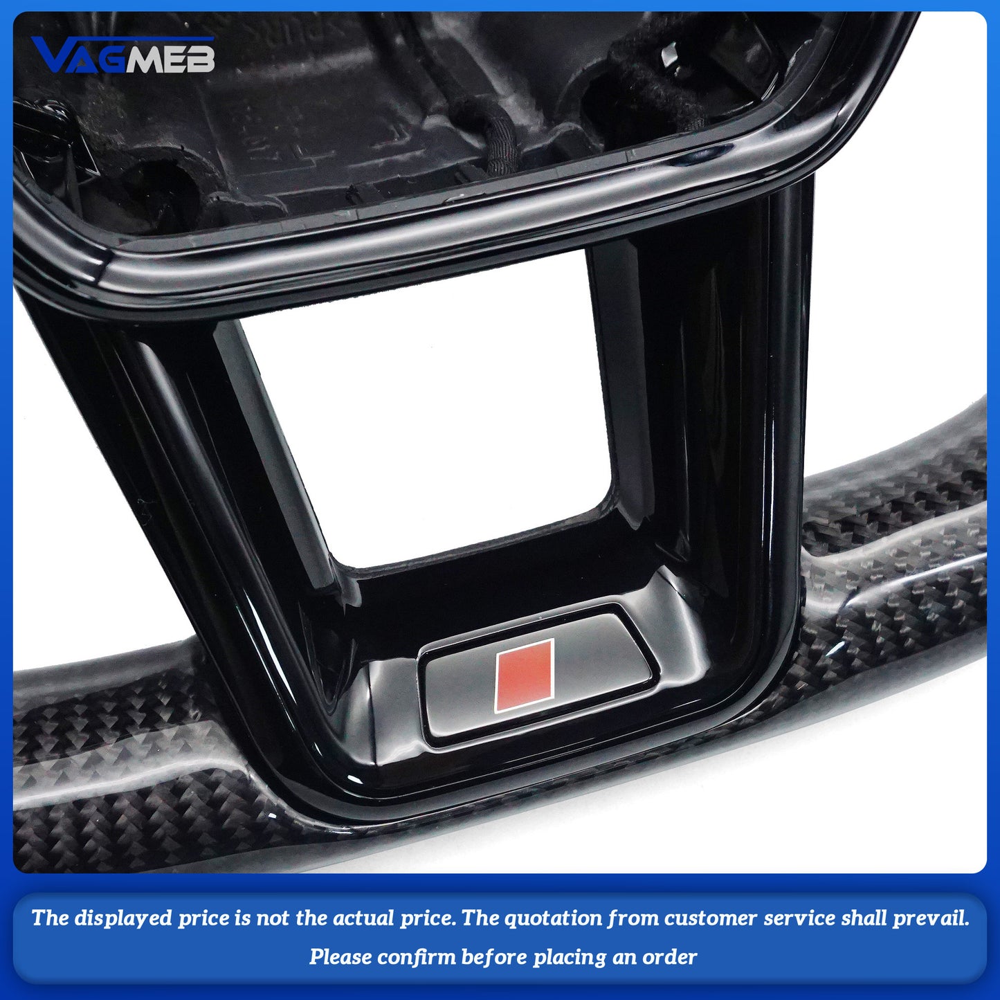 Carbon fiber Alcantara Gray line stitching multifunctional sports steering wheel with heating for Audi A6 C8, Car Accessories