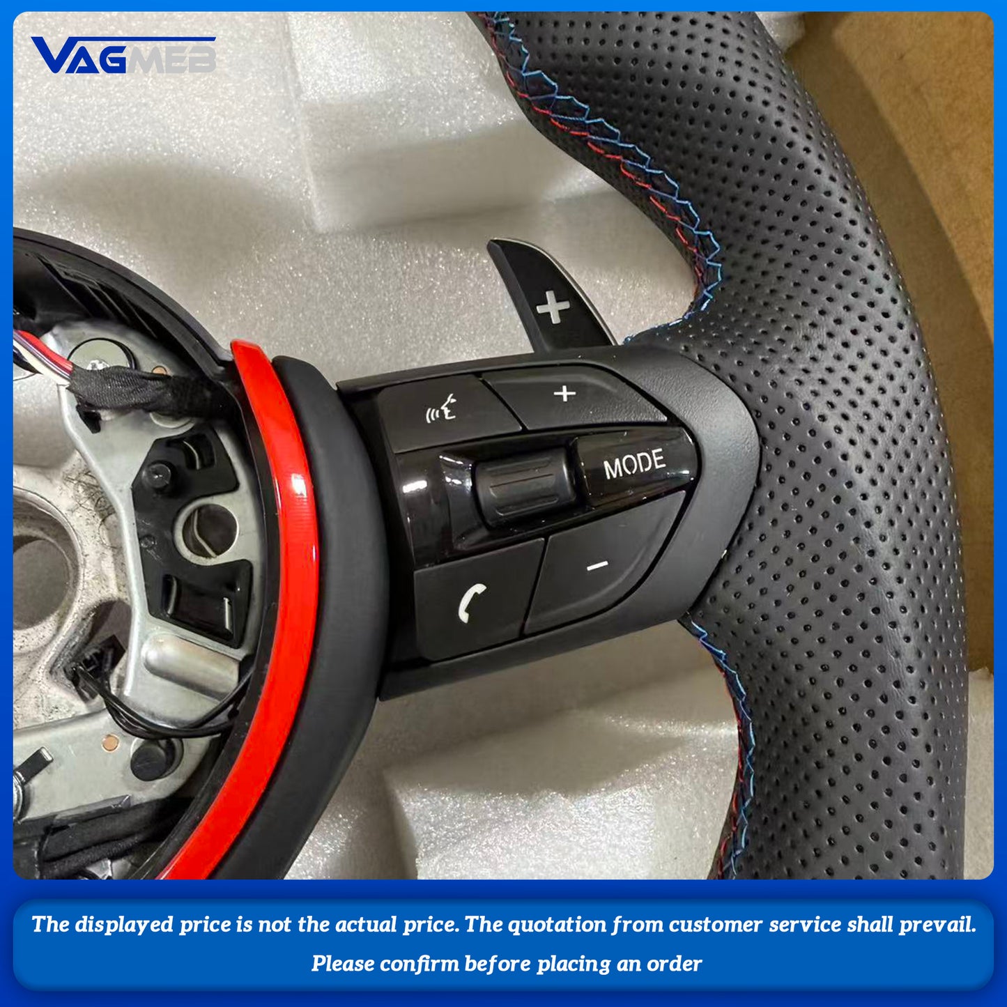 Leather Car Steering Wheel For BMW M M3 M4 M5 M6 F10 F30 F20 F31 F32 F33 F35 F36 F06 F12 F13 F15 F16 F25 F34 F80 Car Accessories