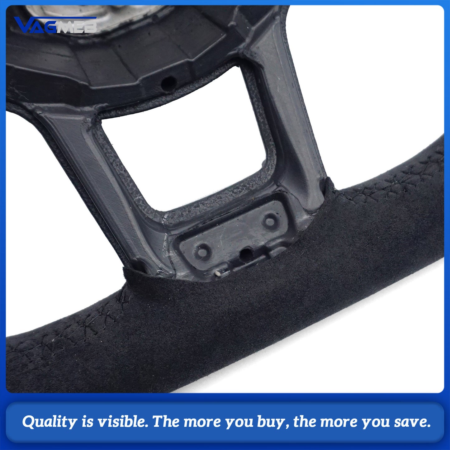 Alcantara leather steering wheel suitable for VW Golf MK7 7.5 GTI GTD GTE R Polo GTI Tiguan MK2 Passat B8 Sport steering wheel