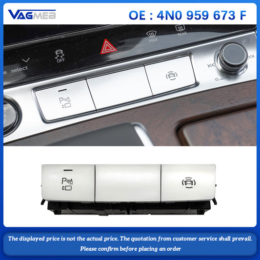 For Audi A6 C8 A7 A8 Q7 Q8 PDC Parking Radar Switch Silver Chrome Multi function Switch 4N0 959 673 F