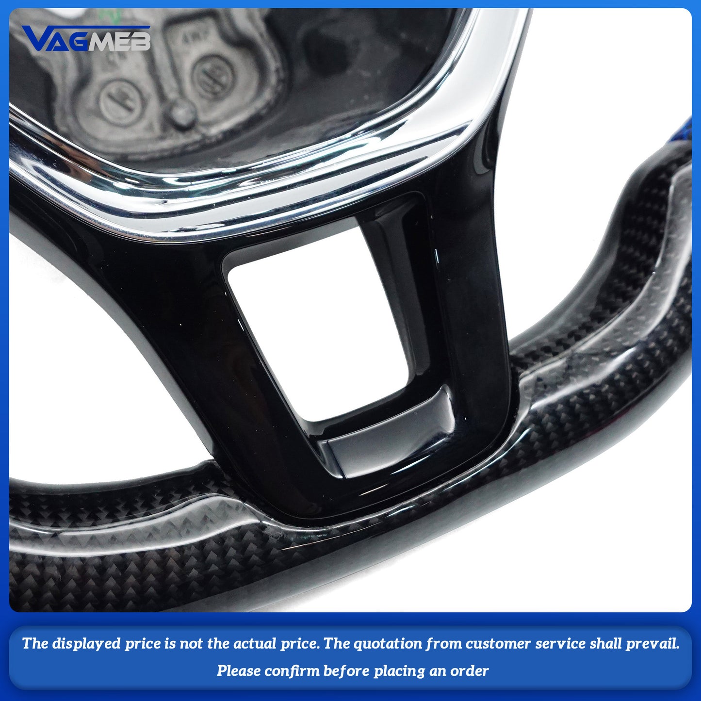 Carbon Fiber Semi Perforated Sports Steering Wheel,For VW GOLF 7 MK7 Transporter T6