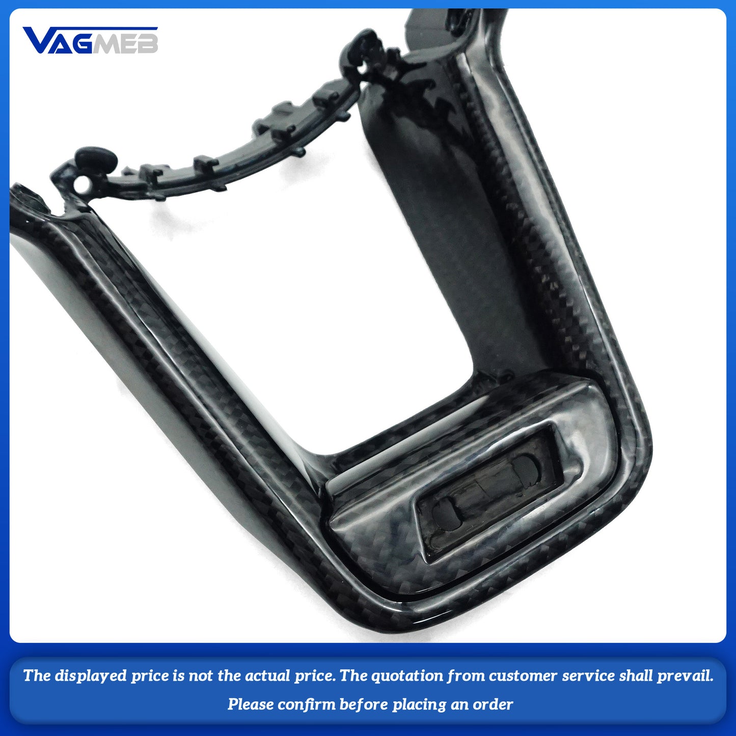 For Audi R8 TT Series Decorative Frame Steering Wheel Interior Car Accessories Upgrade carbon fiber