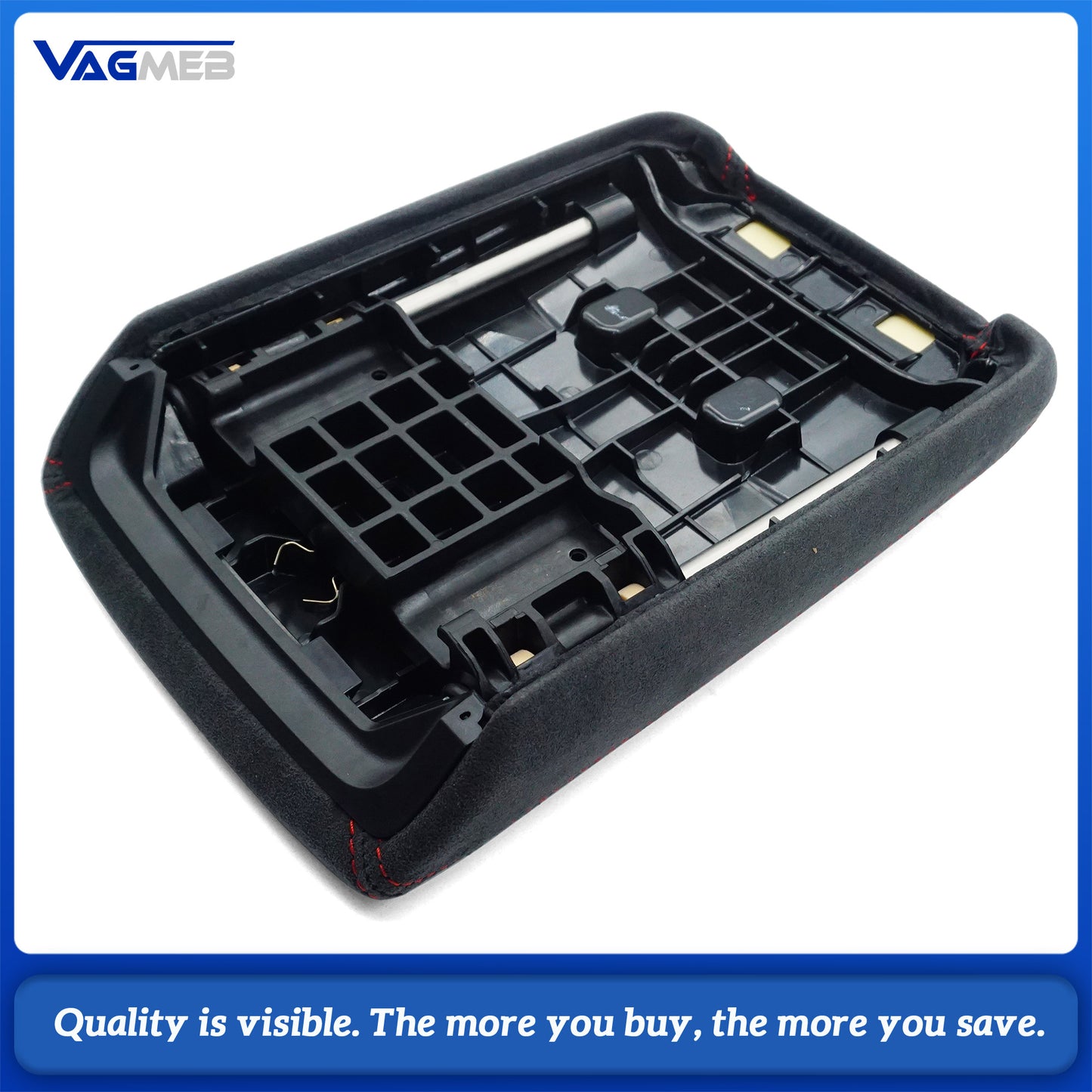 For Audi A4 B9 Make of Alcantara Wrap Car Interior Armrest Storage Box Cover Panel Trim Tuning Accessories