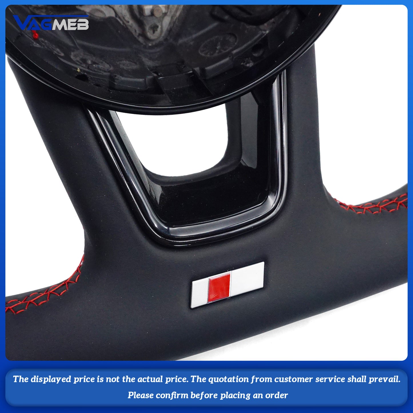 For Audi S RS Sline logo A3 8V A3 8Y custom all alcantara Steering wheel bare plate color can be customized