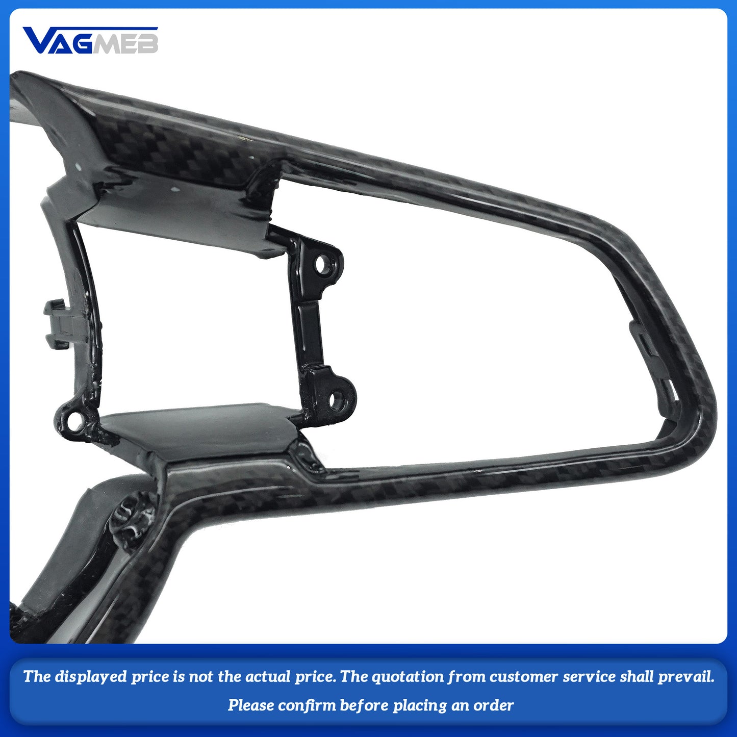 Carbon fiber button frame For Audi TT steering wheel