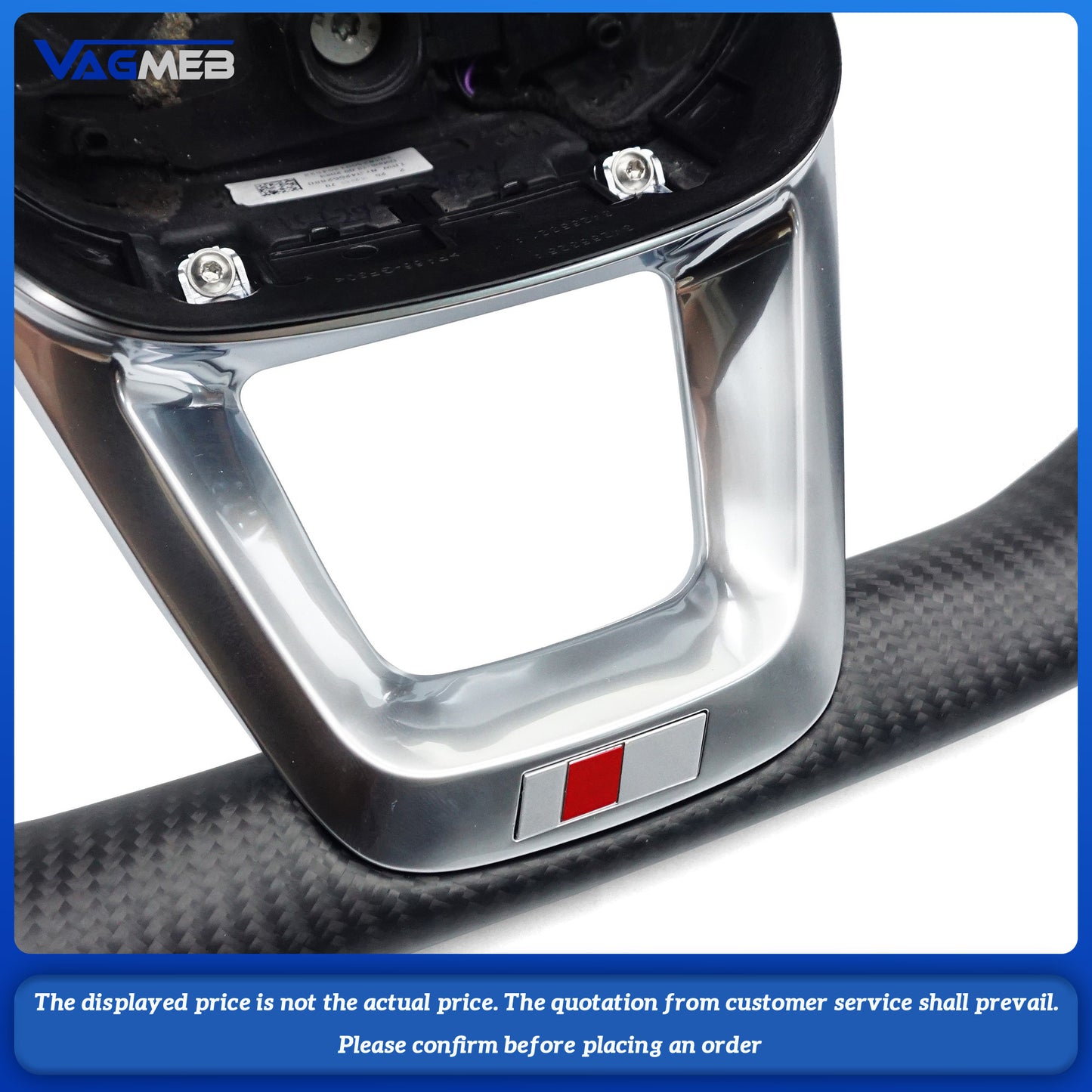 Matte carbon fiber gray stitching sports flat bottomed steering wheel with heating belt paddles For Audi Q5 FY