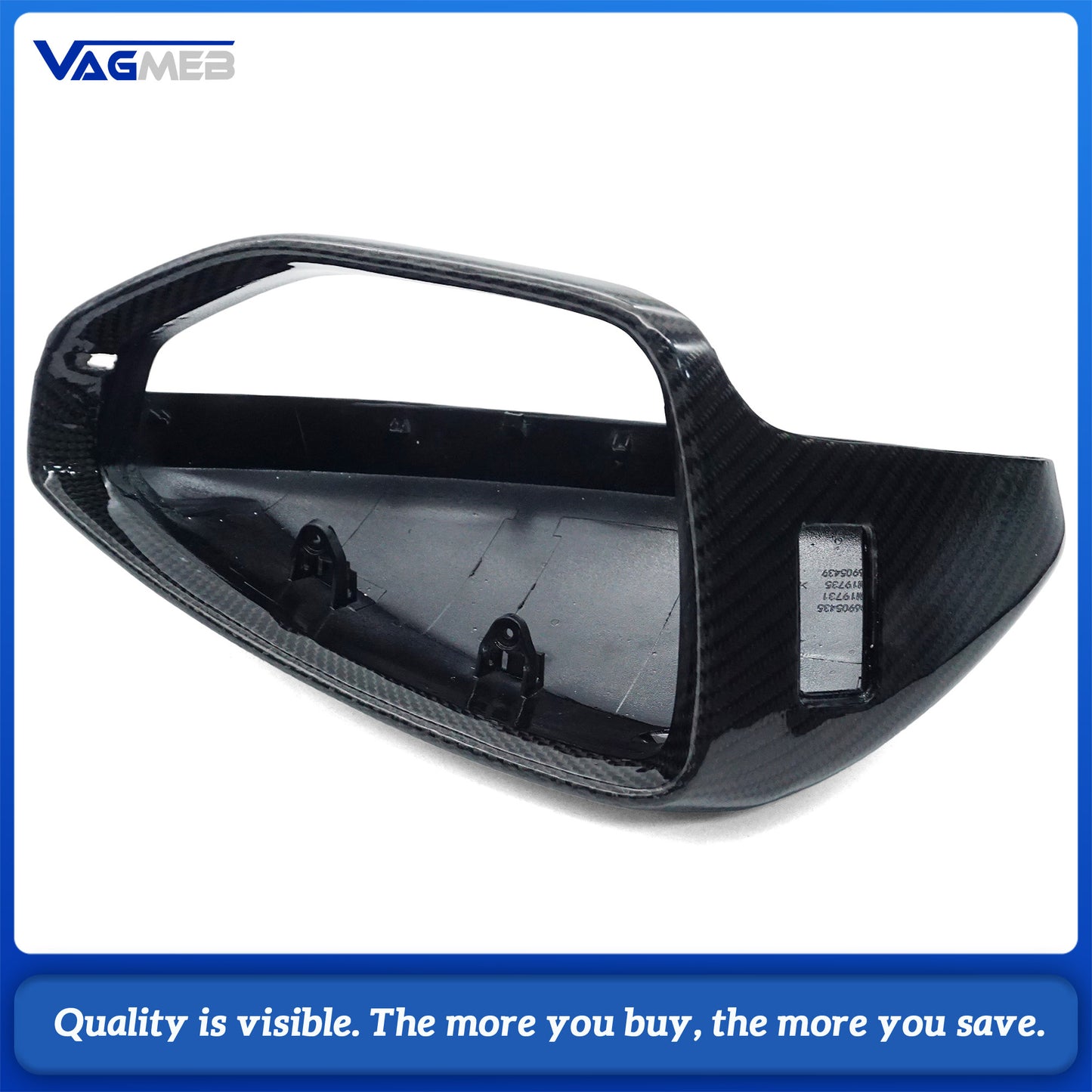 For Audi A6C8 Side Door Carbon Fiber Look Rearview Case Car Accessories