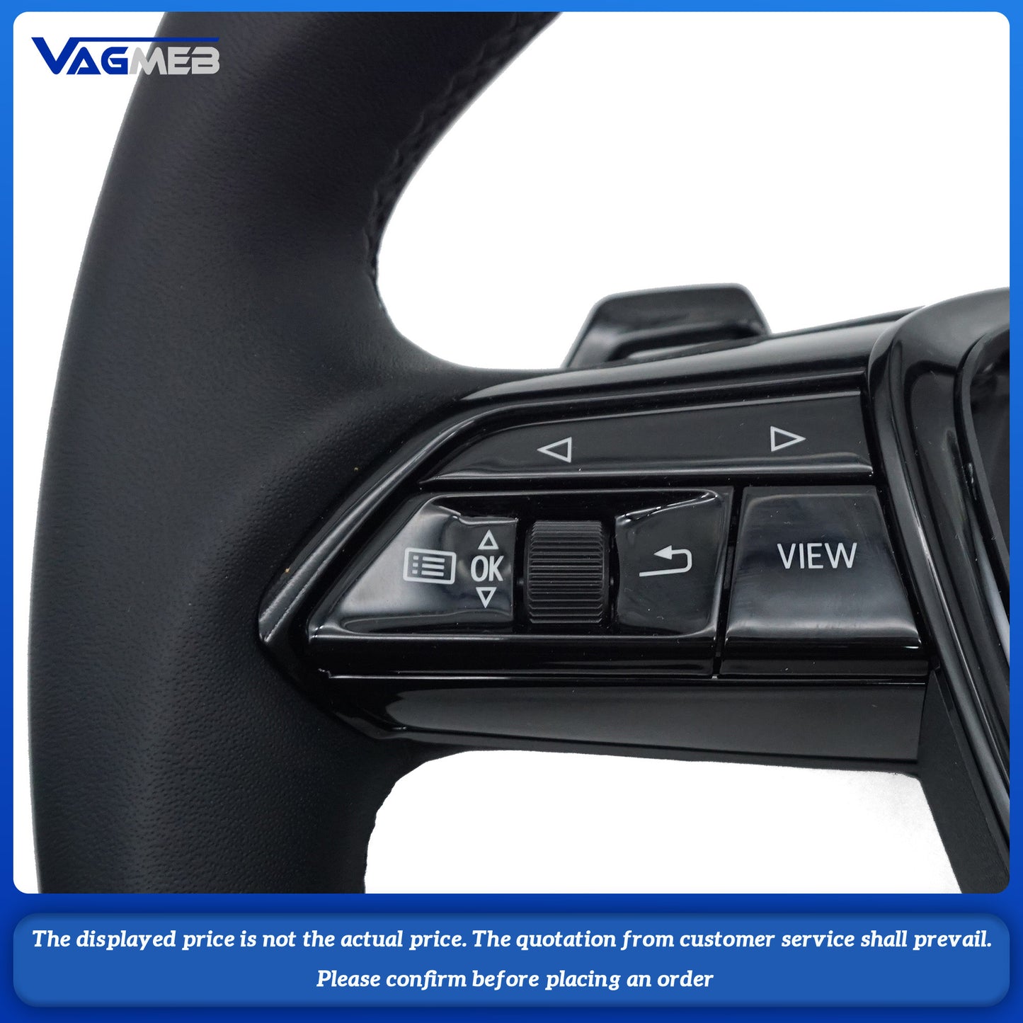 For Audi S standard A6C8 carbon fiber leather black line steering wheel assembly with heating and airbag