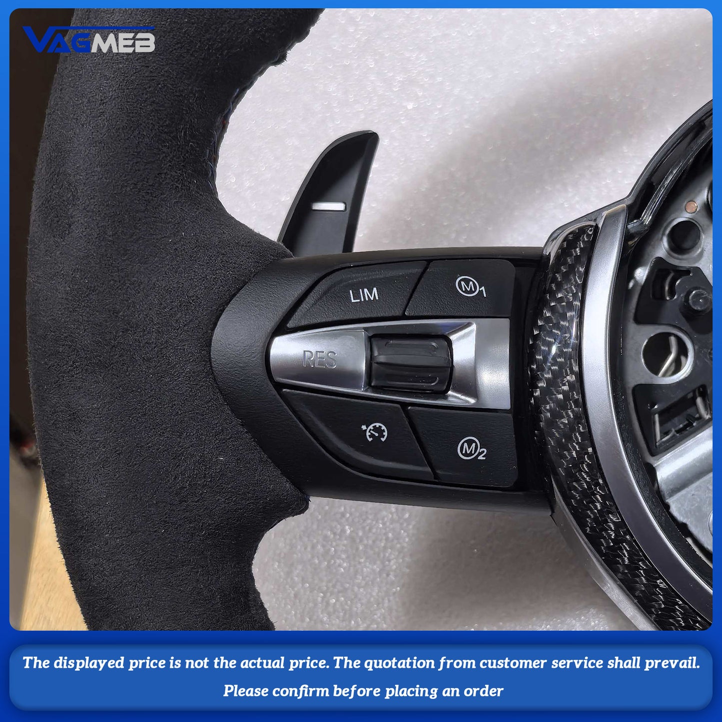 Alcantara leather multifunction steering wheel for BMW F30 F32 F10 F20 F07 F01 F90 E90 M3 M5 M logo sport steering wheel